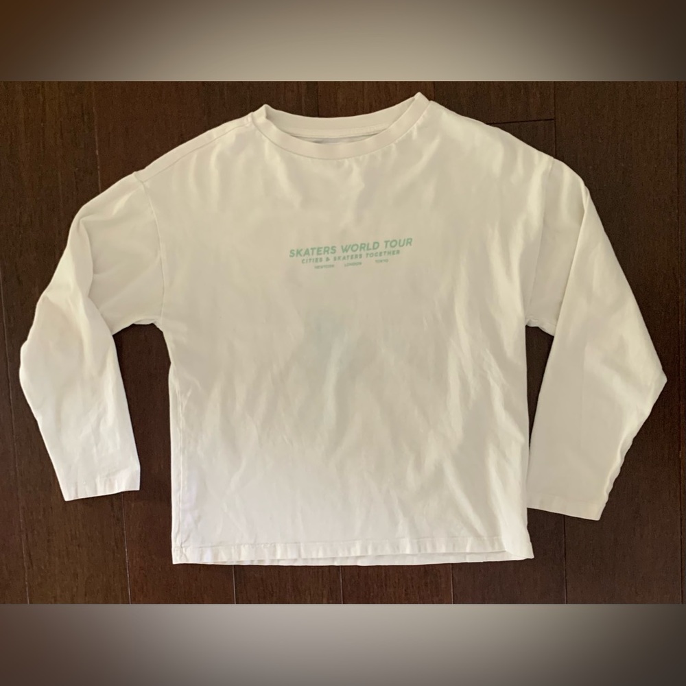 ZARA  Kids “Skaters World Tour” Long Sleeve Graphic T-Shirt Size 9